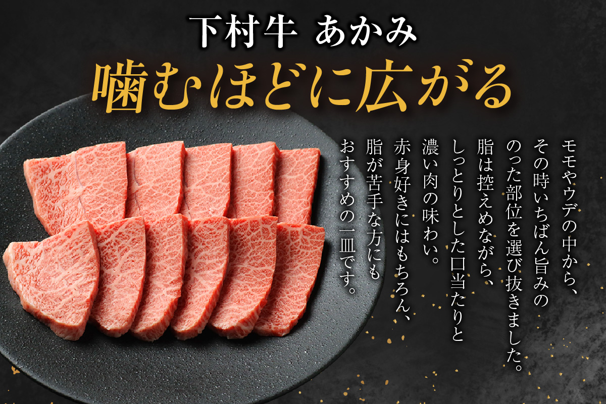 東浦町産黒毛和牛『下村牛』焼肉2種食べ比べセット（C）計500g（ロース・あかみ各250g）│焼肉 黒毛和牛 和牛 セット お肉 肉 バーベキュー 高級 あかみ 赤身 ロース 下村牛 愛知県 東浦町 