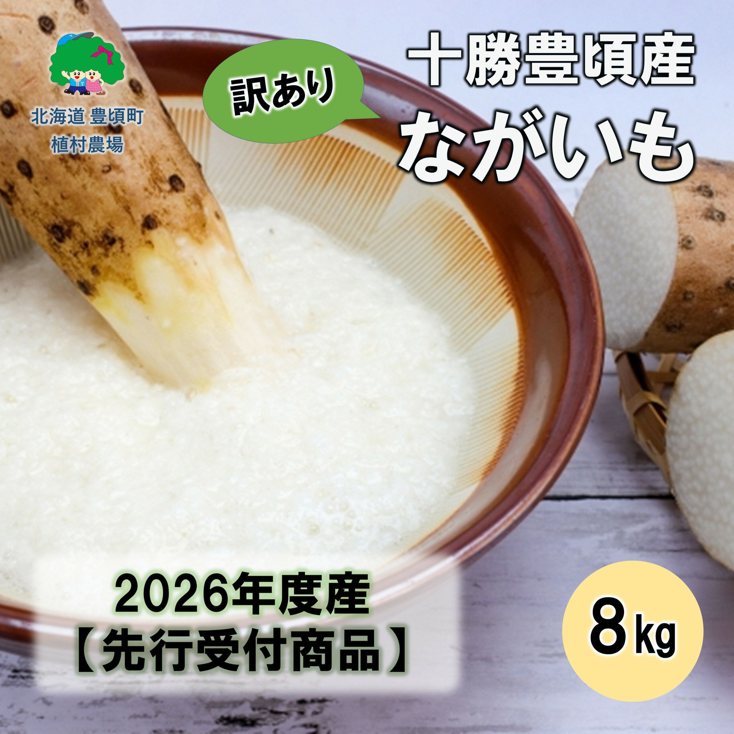 【ふるさと納税】【訳あり】十勝豊頃産ながいも8.0kg 【2026年初冬出荷】【植村農場】" 北海道 十勝 豊頃町 " 先行予約 予約 特産 農家直送 数量限定 送料無料