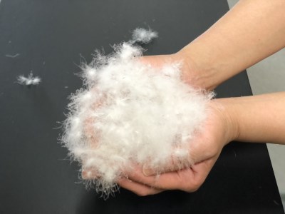 ホワイトダックダウン85%入り 洗える羽毛肌掛けふとん シングルサイズ(約150×210cm) ブルー色 FNU011 [1351]