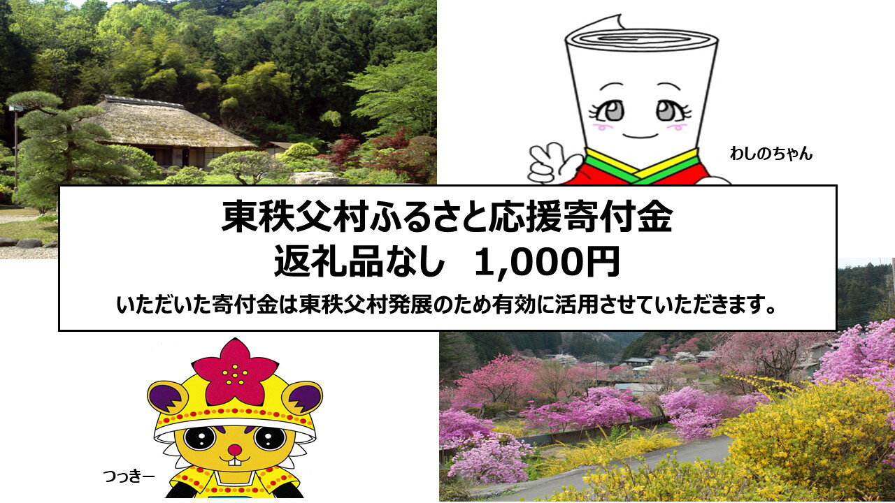 【ふるさと納税】埼玉県東秩父村への寄付（返礼品はありません）
