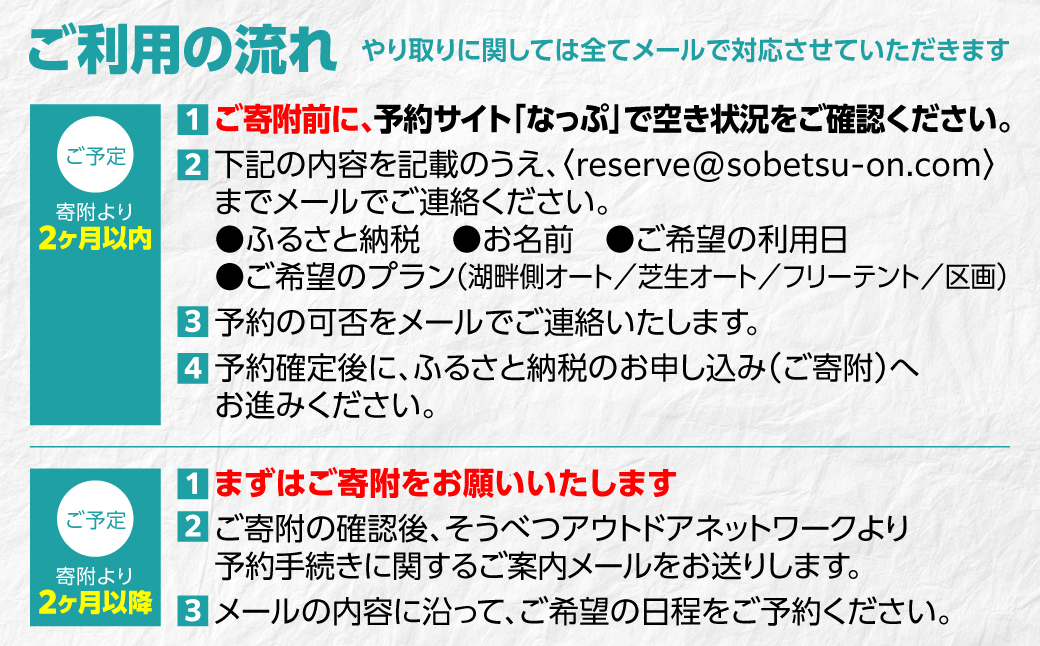 仲洞爺キャンプ場 サイト1泊利用権【大人2名】 SBTAL011