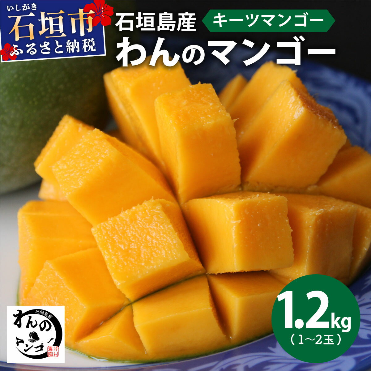 【ふるさと納税】＜わんのマンゴー＞石垣島産マンゴー【キーツ】 約 1.2kg 前後（1～2玉） NA-05