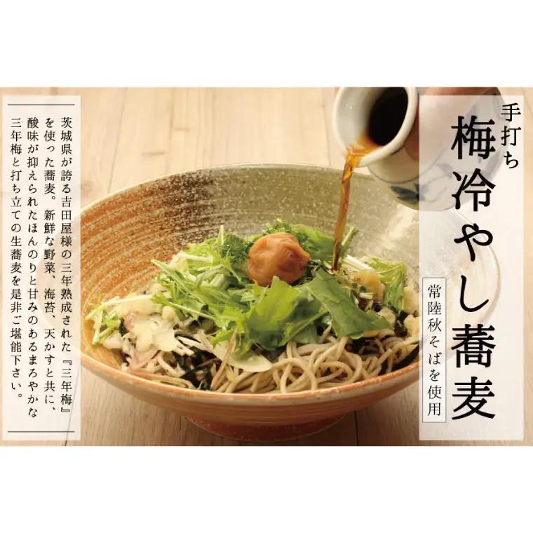 常陸秋そば 手打ち 梅冷やしそば 生蕎麦 4人前_AI080