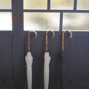 【南砺市】松井機業「城端しけ絹」しけ絹の日傘（生成り）◆受注生産 ご注文後2〜3ヶ月