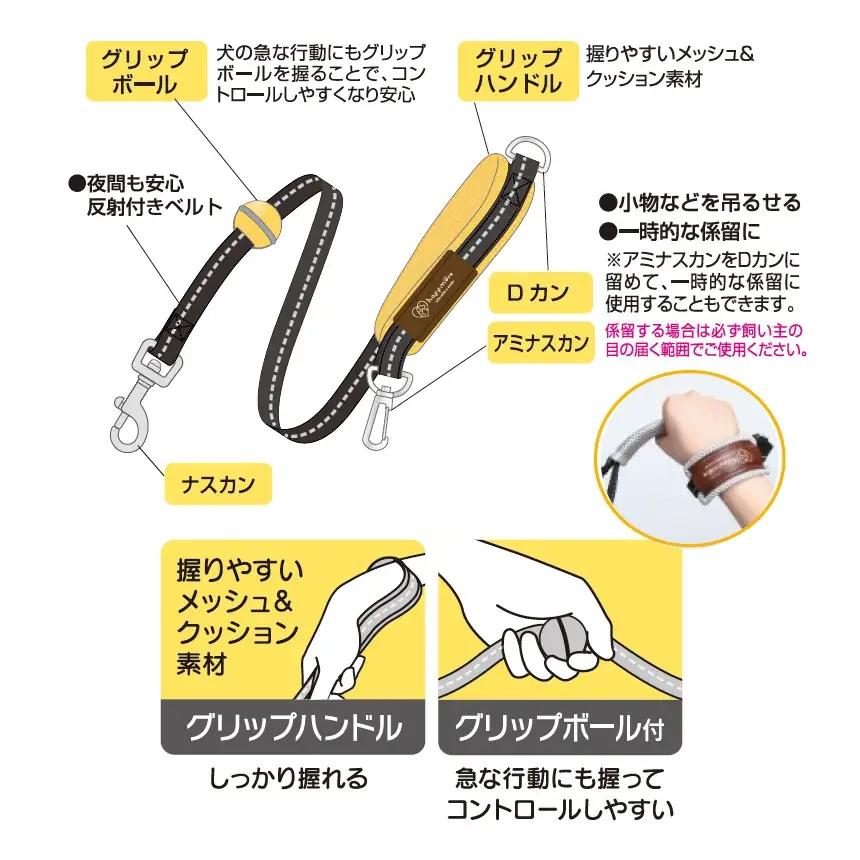 グリップボール付き リード 超小型犬 小型犬 PLD1  skt189 657979