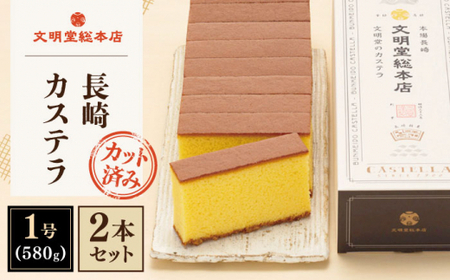 【こだわりの逸品】長崎カステラ［2号］（1号10切入×2本入）【文明堂総本店】 [QAU019 [QAU019]