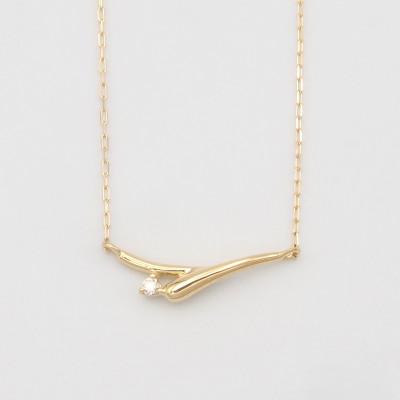 ふるさと納税 昭和町 K18 0.01ct ダイヤモンド ペンダントネックレス HH-019748