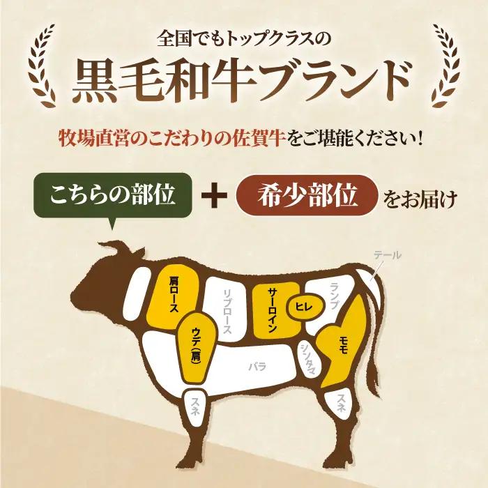 【12回定期便】佐賀牛 贅沢 1頭まるごと定期便 /ゴールドコース 牛肉 [IAH090]
