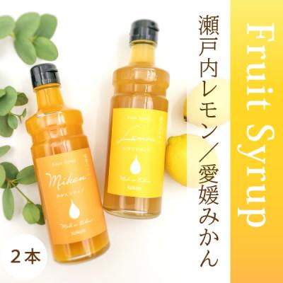 ふるさと納税 松山市 愛媛県産フルーツシロップ2本セット《みかん・レモネード》(簡易箱入り)