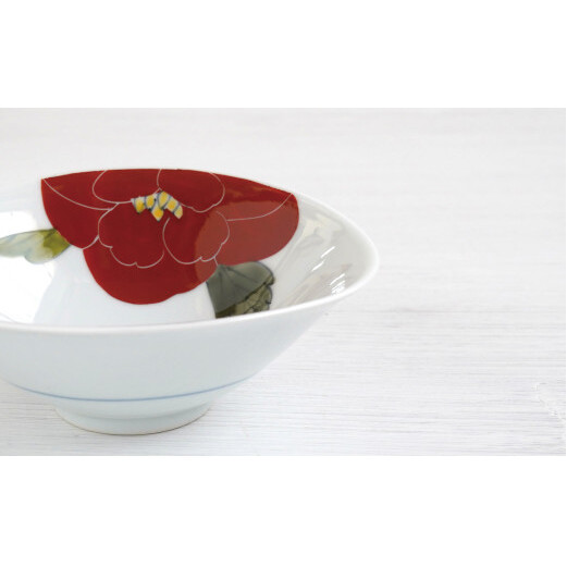 有田焼 泰山 赤牡丹・黒牡丹 俵小丼2枚セット A30-338_イメージ4