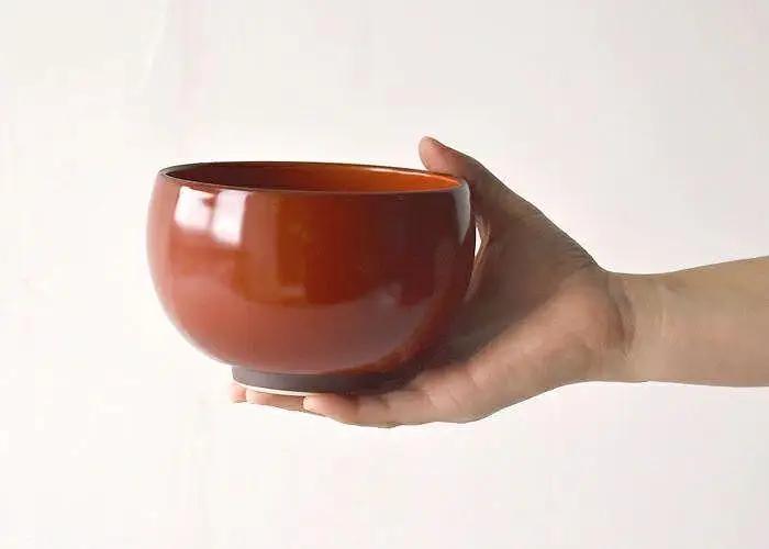 【波佐見焼】φ１2.５ｃｍ小ぶり丼・汁碗5個組 赤巻　【西海陶器】 5 85603｜波佐見焼 陶器