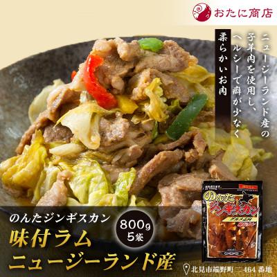 ふるさと納税 北見市 【家族みんなで楽しめる】のんたジンギスカン 味付ラム ニュージーランド産　800g×5袋