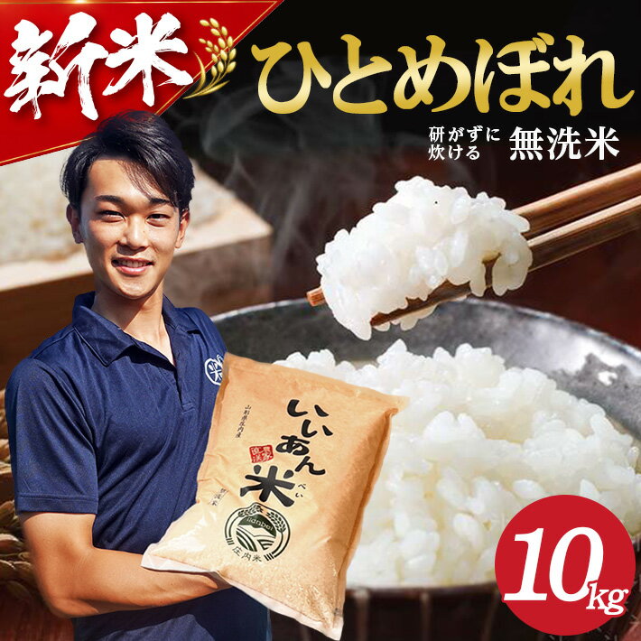 【ふるさと納税】≪新米予約≫ 無洗米 ひとめぼれ 5kg×2袋 計10kg 令和8年産米 山形県庄内産 ご希望の時期頃お届け いいあん米 米 お米 庄内米 精米 白米 ごはん ブランド米 東北 山形県 酒田市 庄内 農家直送 産地直送 発送時期が選べる