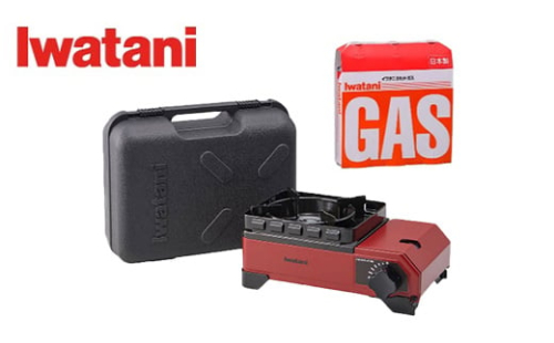 イワタニ カセットフー タフまるジュニア レッド+カセットガス3P　【11100-0942】