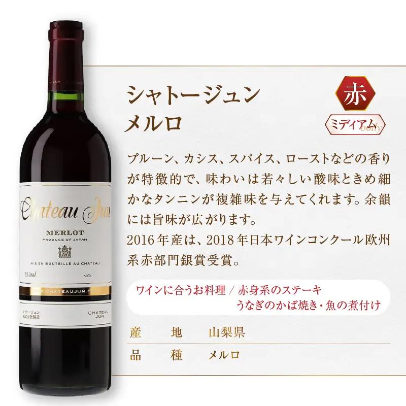 ワイン シャトージュン 3品種飲み比べセット【MERLOT・SAUVIGNON BLANC・SEMILLON】（MG）E-664
