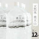 【ふるさと納税】水 天然水奥大山 2L×12本 ミネラルウォーター 水工場ヨーデル 軟水 2リットル ペットボトル 2箱 送料無料 産地直送 PET みず 奥大山ブランド 10000円 0201