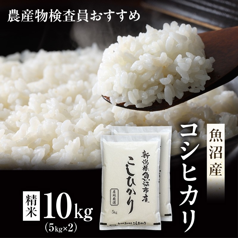 
                  [№5762-1370]先行予約 令和8年産 農産物検査員お奨め 魚沼産こしひかり（精米）10kg（5kg×2） お米 コシヒカリ
                