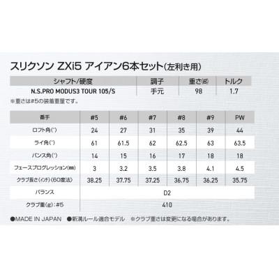 ふるさと納税 都城市 スリクソン ZXi5 アイアン6本セット スチールシャフト 【MODUS3 105/S/LH】 |  | 02