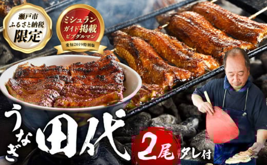 【2月発送】炭火焼き 国産うなぎ 蒲焼 2尾 / ウナギ 鰻 蒲焼 炭火 かば焼き / 瀬戸市 / うなぎ田代 [BBCA002-2] [BBCA002-2]