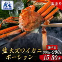 【ふるさと納税】【訳あり】北海道産 冷凍生オオズワイガニポーション15～30本 選べる 300g ～ 900g 【 ふるさと納税 人気 おすすめ ランキング かに カニ 蟹 ズワイガニ ズワイ蟹 オオズワイガニ ポーション 冷凍 北海道産 大ズワイガニ 北海道 網走市 送料無料 】 ABR019