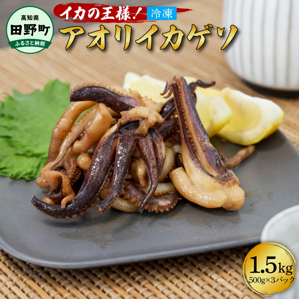 【ふるさと納税】 イカ イカゲソ 1.5kg (500g×3パック) アオリイカ ゲソ 1500g 1.5キロ イカ いか 烏賊 魚介類 げそ いかげそ 焼き 唐揚げ おつまみ 美味しい 柔らかい 冷凍 配送 国産 高知県 田野町 ふるさとのうぜい 故郷納税 イカの王様★アオリイカのゲソ 10000円