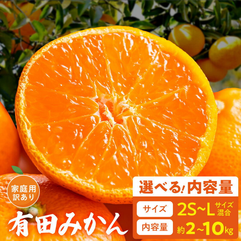 【ふるさと納税】【限定】【 2026年先行予約】 有田みかん 家庭用 訳あり サイズ 混合 おまかせ 2S ～ L 約2kg 約3kg 約5kg 約10kg みかん 柑橘 フルーツ 果物 果実 果汁 デザート 深み 濃厚 国産 北野農園 お取り寄せ 和歌山県 湯浅町 送料無料