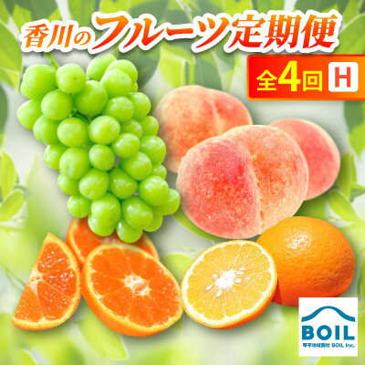 【ふるさと納税】【発送月固定定期便】香川のフルーツ(4H)全4回【配送不可地域：離島・北海道・沖縄県】【4083547】