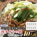 【ふるさと納税】博多牛もつ鍋もつ入りスープ10人前（1人前×10パック）【もつ鍋・醤油味】.AE173