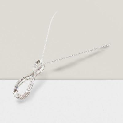 ふるさと納税 甲府市 プラチナ製 ハート&キューピッドダイヤ 0.5ct インフィニティー ネックレス 【1458377】 |  | 01