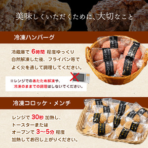 【ふるなび限定】 FN-Limited 【 定期便 3回 】 ハンバーグ 2種セット 総菜 お肉屋さんの手作り 合計6個 （かずさ和牛ハンバーグ × 3個 ・ 和牛ハンバーグ × 3個） 国産 和牛 