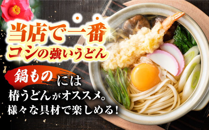 【全12回定期便】椿うどん10袋セット　保存食　椿　五島　うどん　手延べ　五島市/中本製麺 [PCR015]