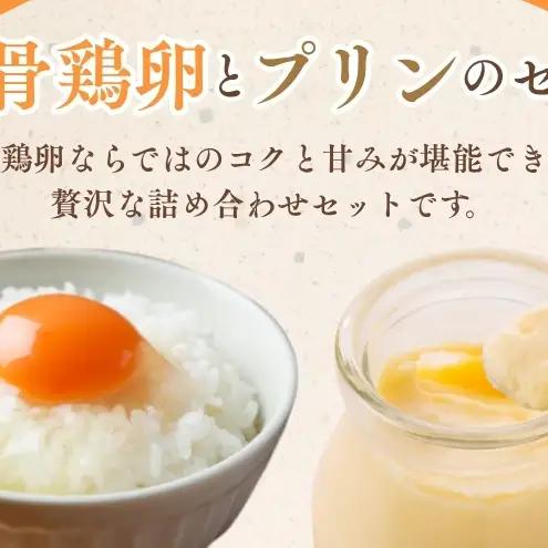 鳥骨鶏卵（20個）とプリン（3個）のセット たまご 烏骨鶏 プリン スイーツ お菓子 静岡県 森町