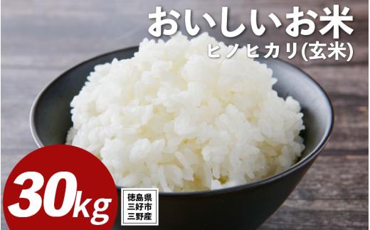 米 令和7年産 新米 30kg 玄米 ヒノヒカリ 米 こめ お米 ご飯 ごはん おにぎり 備蓄 保存 防災 ギフト 贈答 プレゼント グルメ 送料無料 徳島県 三好市 みよし 篠原農園