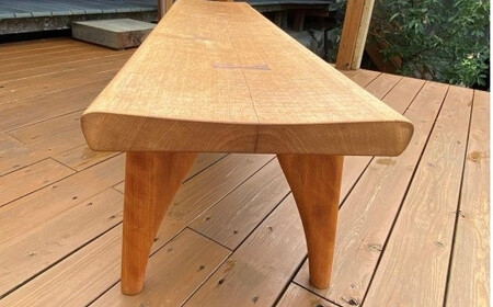 【1点限り】『秦心工房』楢のベンチ＜配送不可：北海道・沖縄・離島＞ 工芸品 手作り ハンドメイド 手仕事 ベンチ イス 椅子 木の椅子 楢 インテリア 家具 職人技 福岡県 八女市 116-005