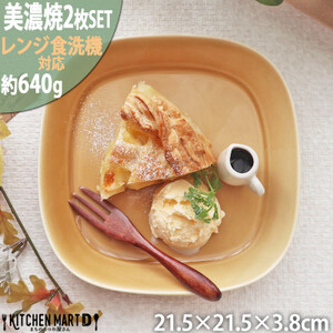 【美濃焼】 プレーリー マスタード プレートL 2枚セット 瑞浪市 / JS企画 小田陶器 セット 食器 プレート 皿 小皿 [AZAZ260]