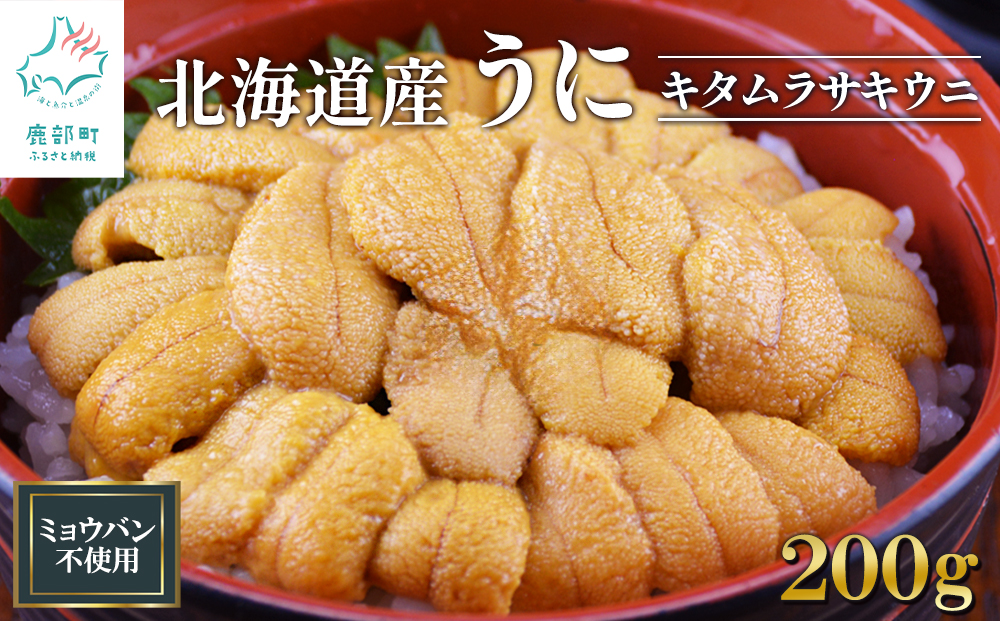 【水揚げ分のみ】北海道産天然キタムラサキウニで作った『ふり塩うに』200g【数量限定】 うに ウニ