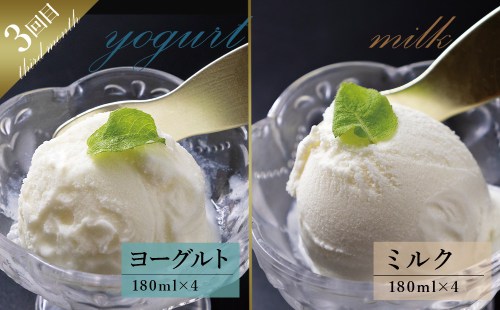 【定期便/全3回】阿蘇ミルクアイス4種類を3か月お届け！ 阿部牧場 こだわり 定期便 3回 人気 濃厚 スイーツ デザート 食べ比べ 美味しい 贅沢 ご褒美 熊本 阿蘇