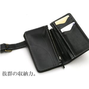 【デグナー】バスケットミドルウォレット [SFW-8] ブラック［ 京都 八王子 財布 革 天然 おしゃれ 人気 おすすめ 革財布 ボタン レザー バイカー バイク ブランド メーカー ギフト プレゼ