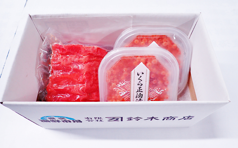 いくら醤油漬(鮭卵)70g×2P、辛子明太子200g A-14166