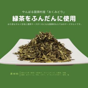 【国頭村産茶葉使用】日本一早い新茶「おくみどり茶」が香るチーズタルト 18個入(9個入×2箱)【配送不可地域：離島】【1692445】