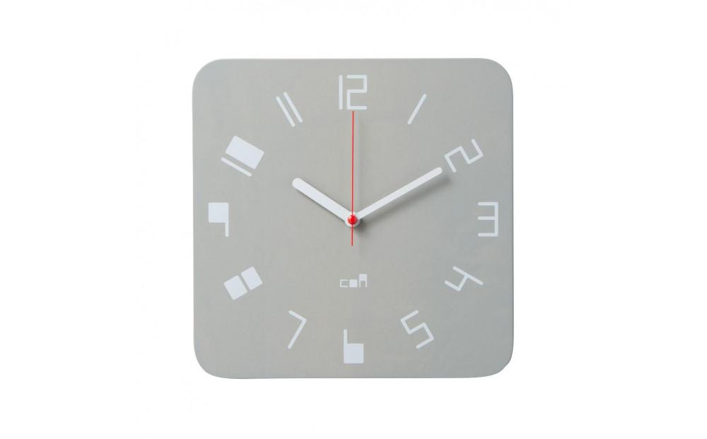 旭川家具　コサイン　coaナンバークロック グレー 掛け時計 25×4.5×25cm 約900g 【 旭川家具 北海道 旭川市 木製 家具 壁掛け時計 選べるカラー オリジナルフォント リビング ダイニング ベッドルーム 贈り物 プレゼント 記念品 エグゼクティブ ハイクラス デザイナーズ シンプル ナチュラル 手作り 北欧 おしゃれ 天然木 無垢 】_01757