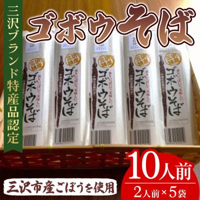 ふるさと納税 三沢市 ゴボウそば(2人前×5袋セット)