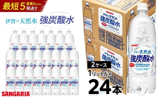 
            サンガリア伊賀の天然水 強炭酸水2ケース（1リットル×24本）
          