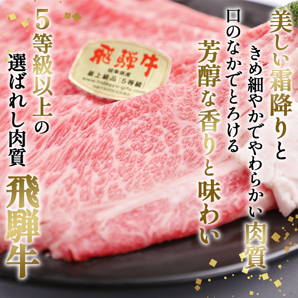 約400g肩ロース肉すき焼き【令和7年2月中旬より順次発送】　氷温（R）熟成　飛騨牛A5等級  プロトン凍結 [No.519]
