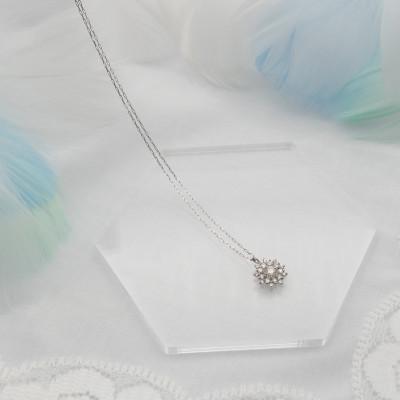 ふるさと納税 昭和町 PT900/PT850 0.15ct ダイヤモンド ペンダントネックレス HH-019753 |  | 02