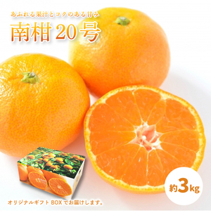 【2026年12月中旬頃から順次発送予定】 温州みかん 「 南柑20号 」【秀品】 約3kg 【 ギフトBOX 入り 】【KK3041】
