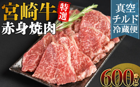 ＜【新鮮チルド】宮崎牛特選 赤身焼肉 合計600g＞入金確認後、14営業日以内に順次発送 【 A5等級 ランク 最高等級 高級 お肉 和牛 黒毛和牛 ブランド牛 お家焼肉 焼き肉 BBQ バーベキュー ご褒美 】【b1090_no】