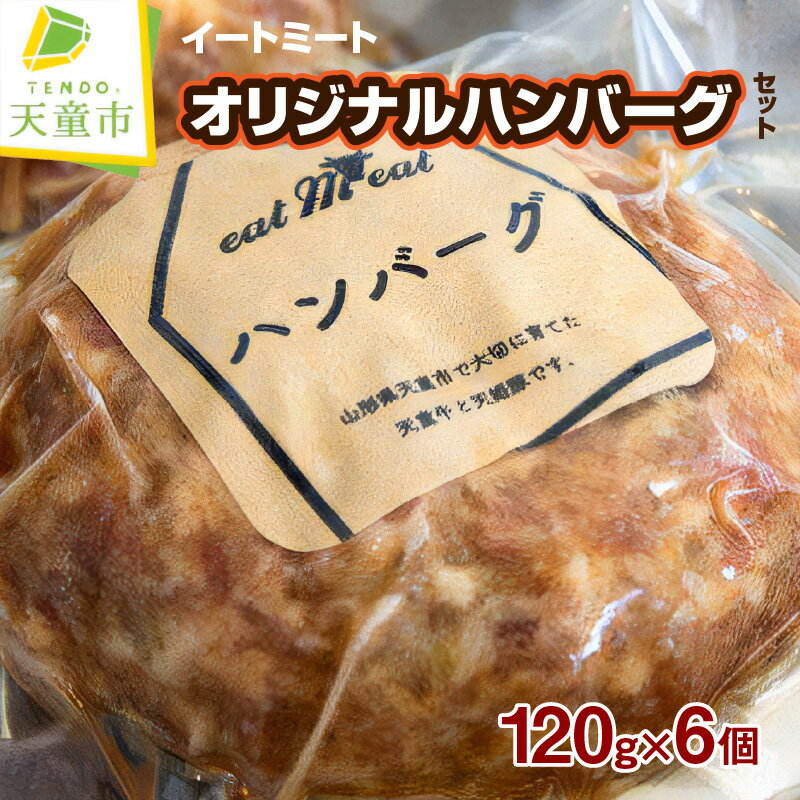 【ふるさと納税】 イートミート オリジナル ハンバーグ セット 120g×6個 天童牛 天姫豚 冷凍 米飼料 ご家庭用 お取り寄せ グルメ 食品 加工品 送料無料 なごみ農産 【 山形県 天童市 】