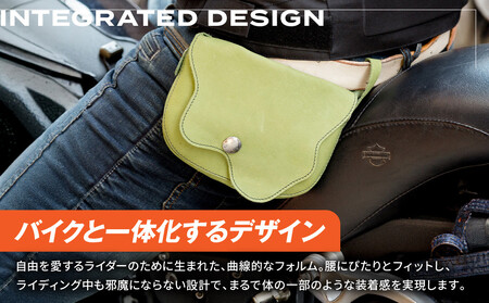 【デグナー】レザーサブポケットバッグ  [W-104] カーキ｜京都 バイクギア 人気ブランド レザーアイテム