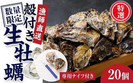 ★先行予約★【2月発送】特選！殻付き生牡蠣 20個【漁師直送！】